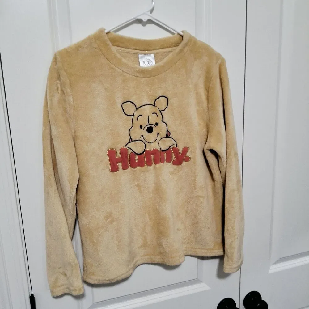 Disney Winnie the Pooh Women's Fleece Soft Pajama Top Size Small - Picture 2 of 16